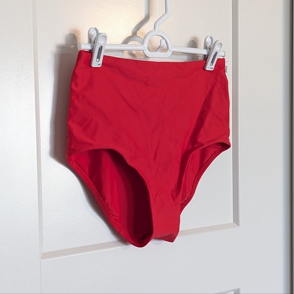 Lululemon Waterside High-waisted Medium Coverage Swim Bottom - NWT True Red sz 6 - Picture 2 of 7